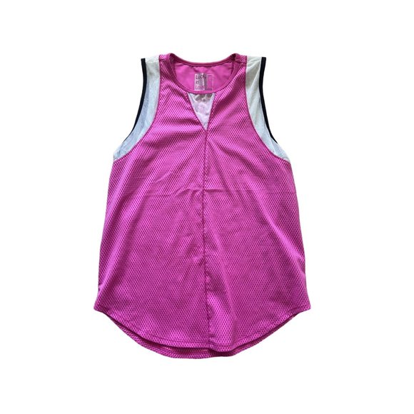 LUCKY IN LOVE Pink Mesh Panel Tank Top Sz S NEW - Picture 1 of 5